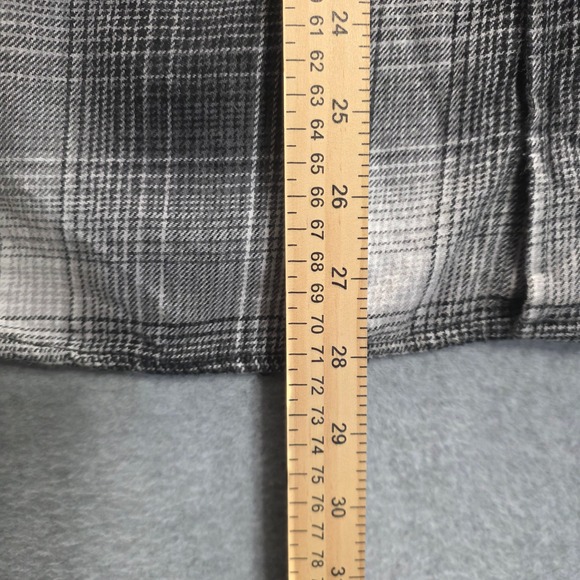 Hurley Mens XL Grey Plaid Flannel Long Sleeve Button Down Shirt HFA21SMT-02794 - Picture 4 of 7